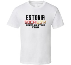 Estonia Speed Skating Team 2014 Sochi T Shirt