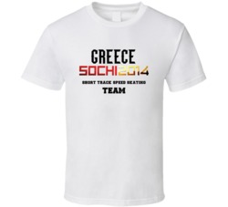 Greece  Speed Skating Team 2014 Sochi T Shirt