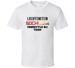 Liechtenstein Freestyle Skiing Team 2014 Sochi T Shirt