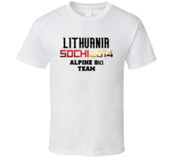 Lithuania Alpine Skiing Team 2014 Sochi T Shirt