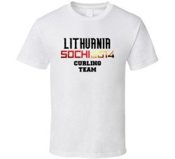 Lithuania Curling Team 2014 Sochi T Shirt