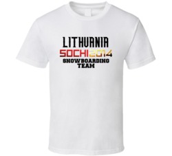 Lithuania Snowboarding Team 2014 Sochi T Shirt