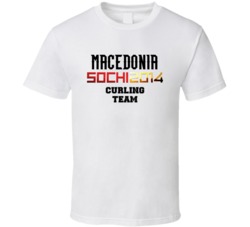 Macedonia Curling Team 2014 Sochi T Shirt