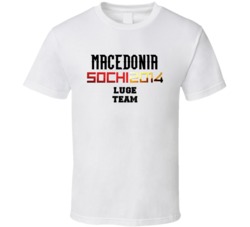 Macedonia Luge Team 2014 Sochi T Shirt
