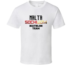 Malta Biathlon Team 2014 Sochi T Shirt
