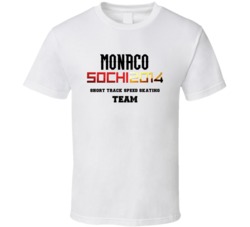 Monaco  Speed Skating Team 2014 Sochi T Shirt