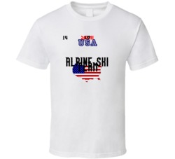 United States USA Alpine Skiing Team 2014 Sochi T Shirt