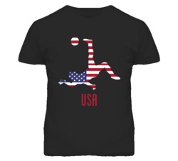 USA World Cup Soccer Football Mens Black T Shirt