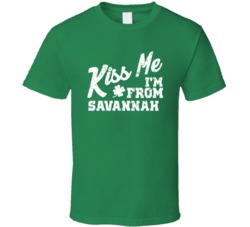 Savannah Georgia Kiss Me I'm From City Irish St Patricks Day Pub Crawl