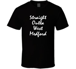 Straight Outta 2156 West Medford Ma NWA Zip Code Hip Hop Parody T Shir