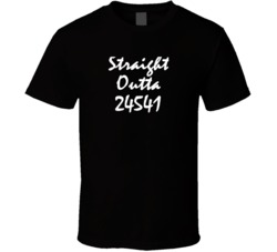 Straight Outta 24541 Danville Va NWA Zip Code Rap Parody T Shirt