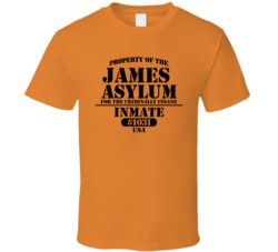City Insane Asylum Inmate Halloween Costume Customizable T Shirt