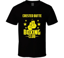 Crested Butte Colorado Boxing Club Cool Sports Fitness T Shirt