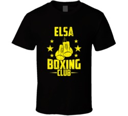 Elsa Texas Boxing Club Cool Sports Fitness T Shirt