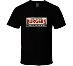 Burgers Vintage Rusty Metal Sign On A White Background Vector Illustra