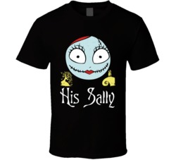 His Sally Nightmare Before Christmas Halloween Couples Worn Look T Shi