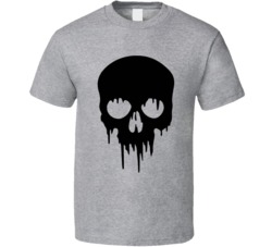 Melting Skull Silhouette Halloween T Shirt