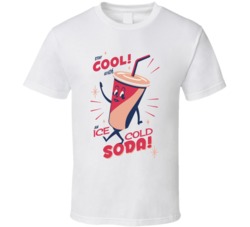 Stay Cool With An Ice Cold Soda Retro Design Foodie T Shirt