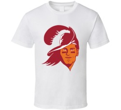 Tom Brady Bucc Pirate Hat Brett Favre Tampa Bay Football T Shirt