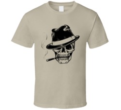 Skull Smoking With T Shirt