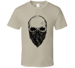 Skull Wearing Bandana Cool T Shirt