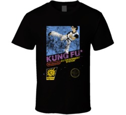 Kung Fu 80s Retro Nintendo Video Game Worn Look T Shirt
