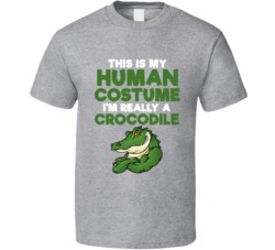 This Is My Human Costume Im Really A Crocodile Halloween T Shirt