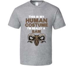 This Is My Human Costume Im Really A Ram Halloween T Shirt