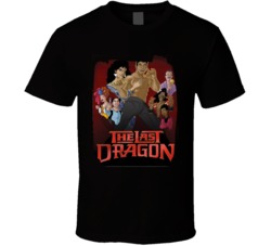 The Last Dragon Cartoon Poster 80s Martial Arts Comedy Movie Worn Look