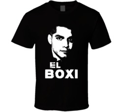 Brian Carlos Castano El Boxi Big Face Silhouette Boxing Fight Fan T Sh