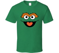 Oscar The Grouch Face Halloween Group Costume T Shirt