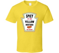 Spicy Yellow Mustard Funny Group Halloween Costume T Shirt