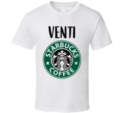 Starbucks Venti Drink Funny Halloween Group Costume T Shirt