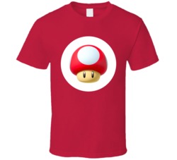 Red Mushroom Super Mario Cart Group Halloween Costume T Shirt