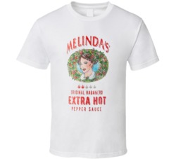 Melindas Habanero Hot Sauce Distressed Grunge T Shirt