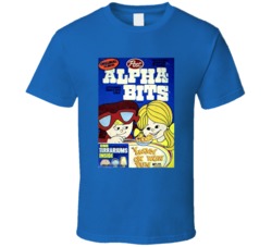 Alphabits Vintage Cereal Box Distressed Look T Shirt