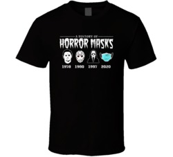 History Of Horror Masks Funny Halloween 2020 T Shirt