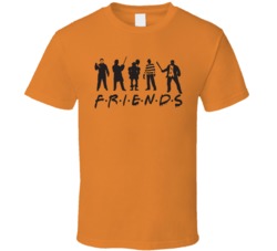Friends Halloween Horror Movie Villains Parody T Shirt