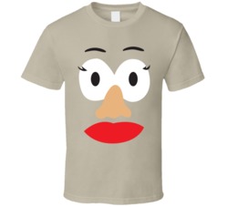 Mrs Potato Head Big Face Halloween Couples Friends Paired T Shirt