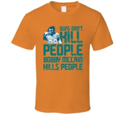 Bobby Mccain Guns Dont Kill Miami Football Fan T Shirt