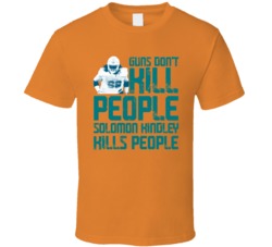Solomon Kindley Guns Dont Kill Miami Football Fan T Shirt