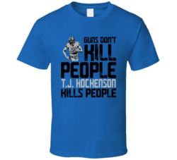 Guns Dont Kill T J Hockenson Kills People Detroit Football T Shirt