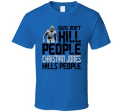 Guns Dont Kill Christian Jones Kills People Detroit Football T Shirt