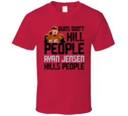Guns Dont Kill Ryan Jensen Kills People Tampa Bay Football T Shirt