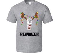 Steel Reserve Reinbeer Funny Beer Lager Fan Christmas T Shirt