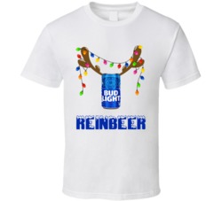 Bud Light Reinbeer Funny Beer Lager Fan Christmas T Shirt