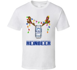 Busch Light Reinbeer Funny Beer Lager Fan Christmas T Shirt