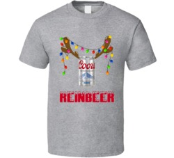 Coors Reinbeer Funny Beer Lager Fan Christmas T Shirt