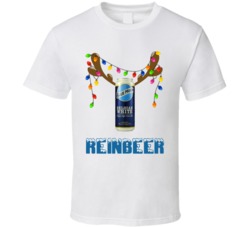 Blue Moon Reinbeer Funny Beer Lager Fan Christmas T Shirt