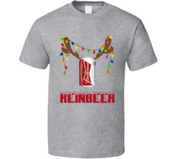 Budweiser Reinbeer Funny Beer Lager Fan Christmas T Shirt